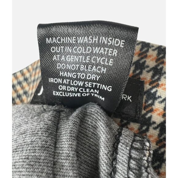 JNY Jones New York Womens Houndstooth Plaid Cropped Wide-Leg Pants Small - Picture 7 of 10